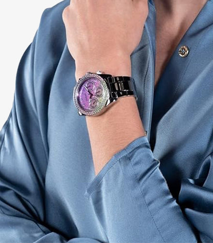 GUESS SOL SILVER STAINLESS STEEL MULTICOLOR DIAL QUARTZ WATCH  - GW0483L1