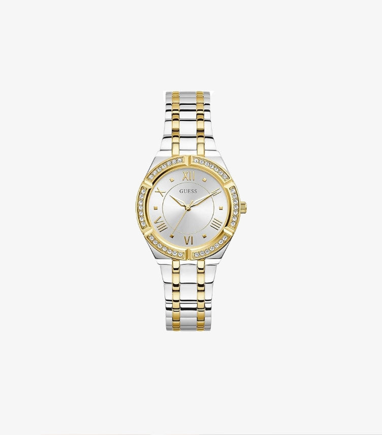 GUESS LADIES SILVER TONE/GOLD TONE ANALOG WATCH GW0033L4