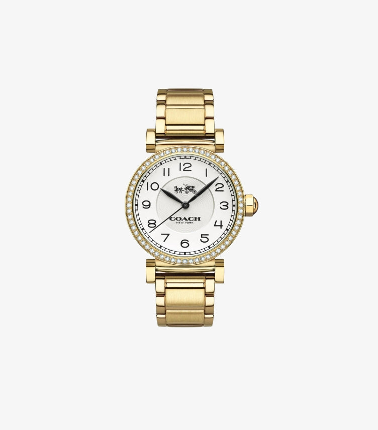 COACH WOMEN’S GOLD-TONE CRYSTAL BEZEL WATCH – 14602387