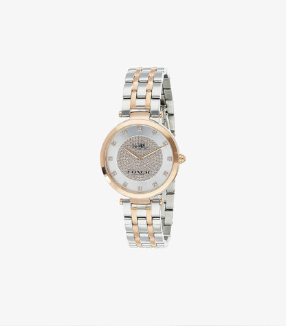 COACH PARK TWO-TONE STAINLESS STEEL SILVER DIAL QUARTZ WATCH- 14503644