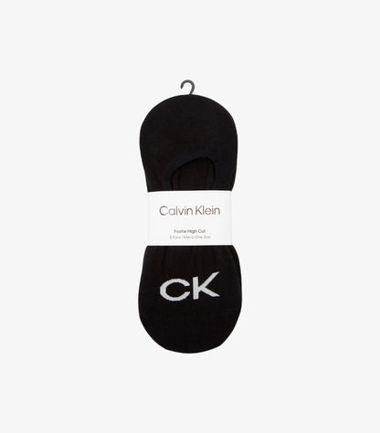CALVIN KLEIN MEN FOOTIE HIGH CUT 3-PAIRS CK LOGO SOCKS