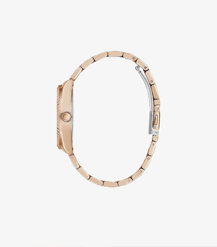 GUESS LUNA ROSE GOLD STAINLESS STEEL SILVER DIAL QUARTZ WATCH  - GW0308L3