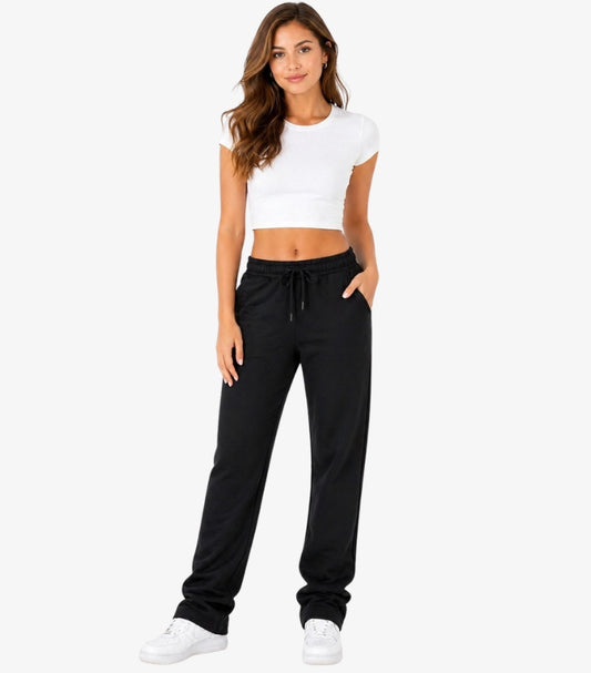 M&S WOMEN’S RELAXED FIT JOGGER TROUSER – BLACK