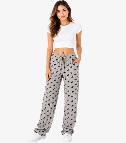 MICHAEL KORS WOMEN’S MK LOGO PRINT LOUNGE TROUSERS