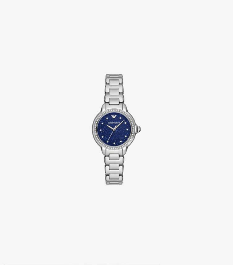 EMPORIO ARMANI SILVER TONE ANALOGUE WATCH AR11630