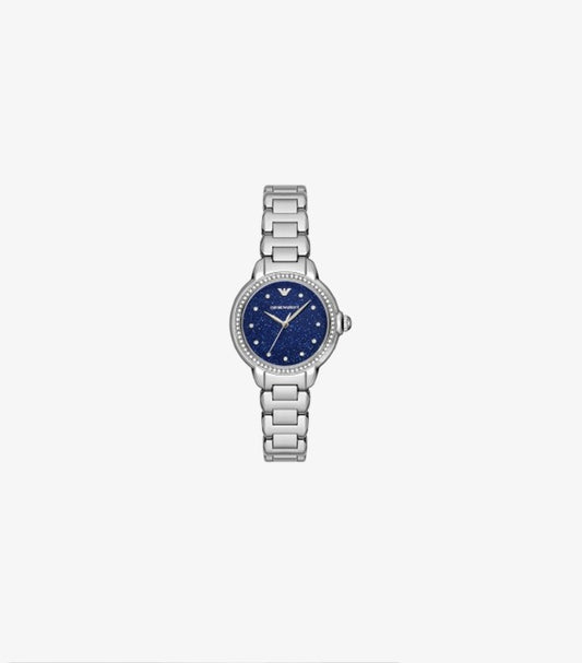 EMPORIO ARMANI SILVER TONE ANALOGUE WATCH AR11630