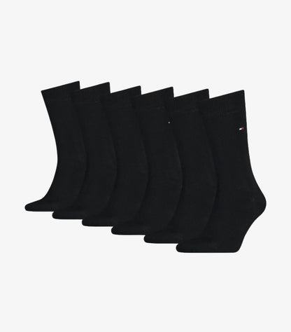 TOMMY HILFIGER BLACK STRETCH COTTON SOCKS PACK OF 4