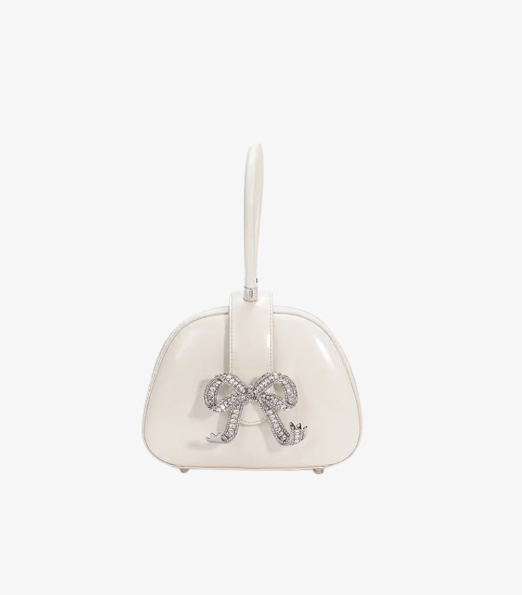SELF PORTRAIT EMBELLISHED LEATHER TOP HANDLE BAG
