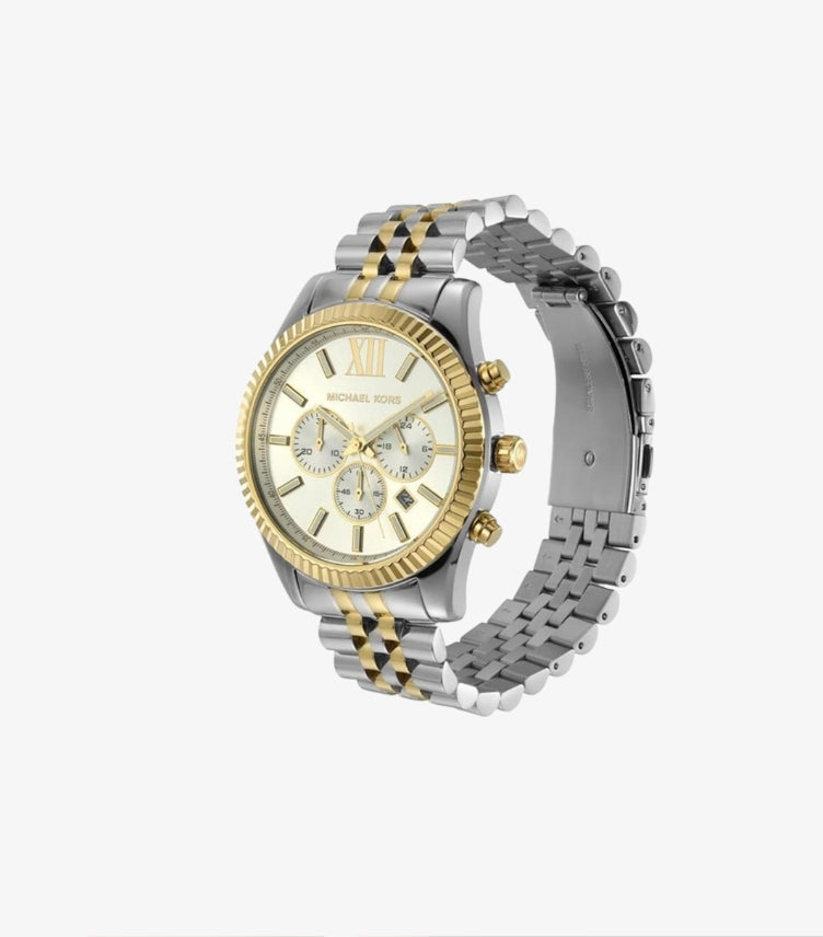 MICHAEL KORS OVERSIZED LEXINGTON TWO-TONE WATCH - MK8344