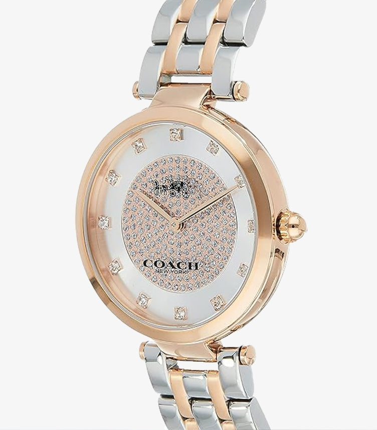 COACH PARK TWO-TONE STAINLESS STEEL SILVER DIAL QUARTZ WATCH- 14503644