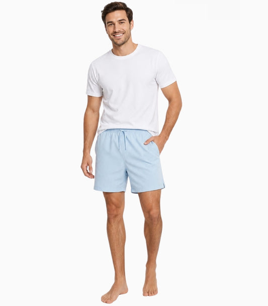 PRIMARK MEN’S LIGHT BLUE CASUAL DRAWSTRING SHORTS