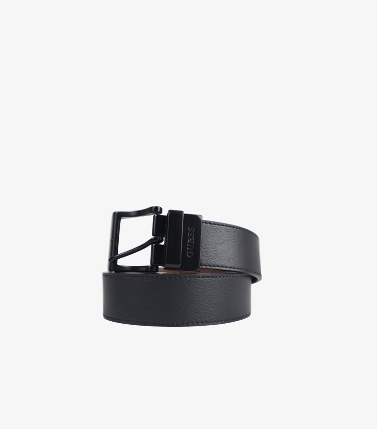 GUESS MEN’S REVERSIBLE MATTE BLACK BUCKLE BELT