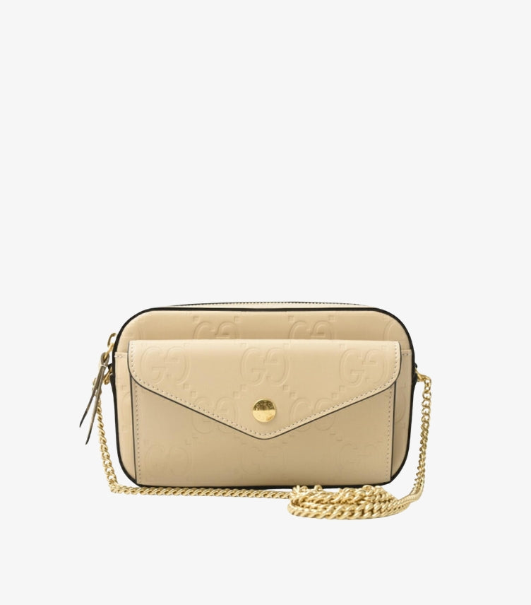 GUCCI GG MINI SHOULDER BAG FOR WOMEN, BEIGE