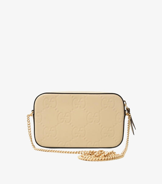 GUCCI GG MINI SHOULDER BAG FOR WOMEN, BEIGE