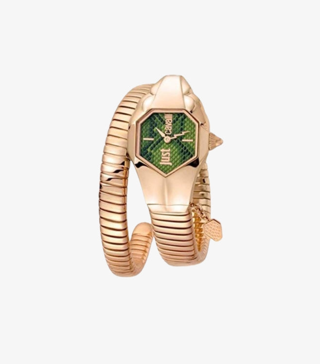 JUST CAVALLI ROSE GOLD SNAKE WRAP WATCH JC1LOO1MO145