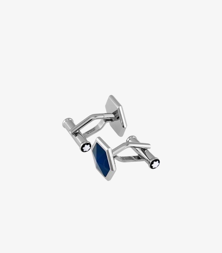 MONTBLANC MONTBLANC SARTORIAL BLUE ONYX HEXAGONAL CUFFLINKS