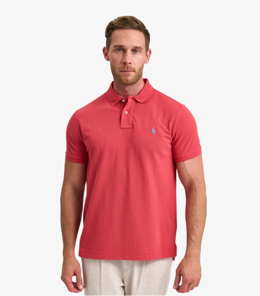 RALPH LAUREN RED POLO T-SHIRT CLASSIC FIT
