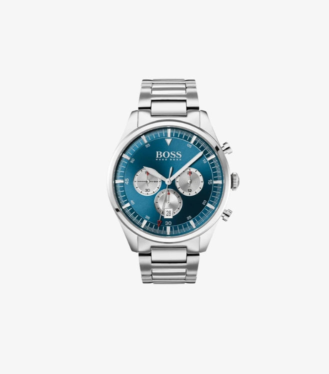 HUGO BOSS SILVER STAINLESS STEEL CHRONOGRAPH WATCH 1513713