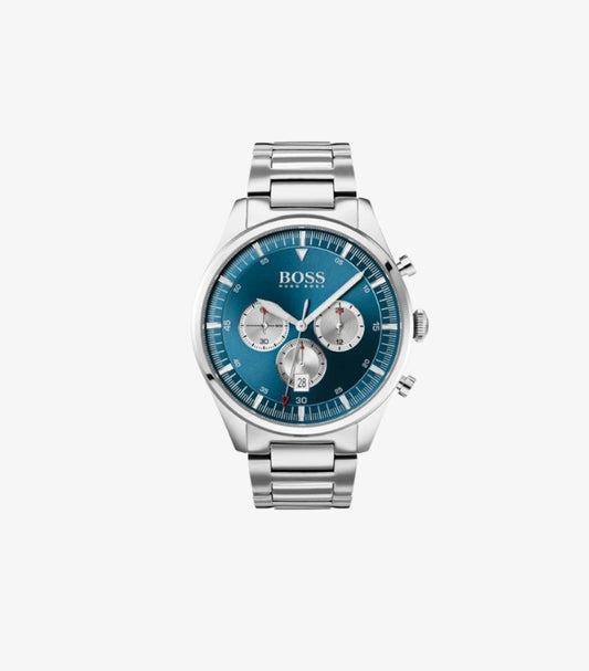 HUGO BOSS SILVER STAINLESS STEEL CHRONOGRAPH WATCH 1513713