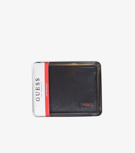 GUESS MEN’S LEATHER BIFOLD WALLET