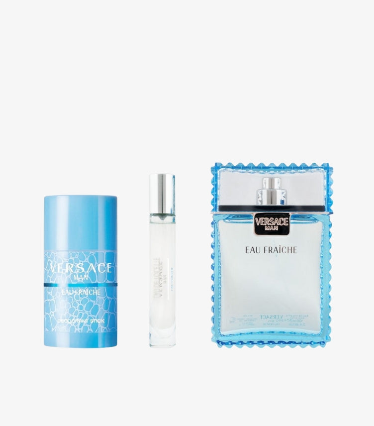 VERSACE MAN EAU FRAICHE PERFUME SET FOR MEN