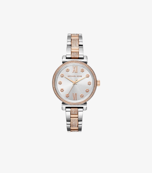 MICHAEL KORS SOFIE PAVE TWO-TONE WATCH MK3880