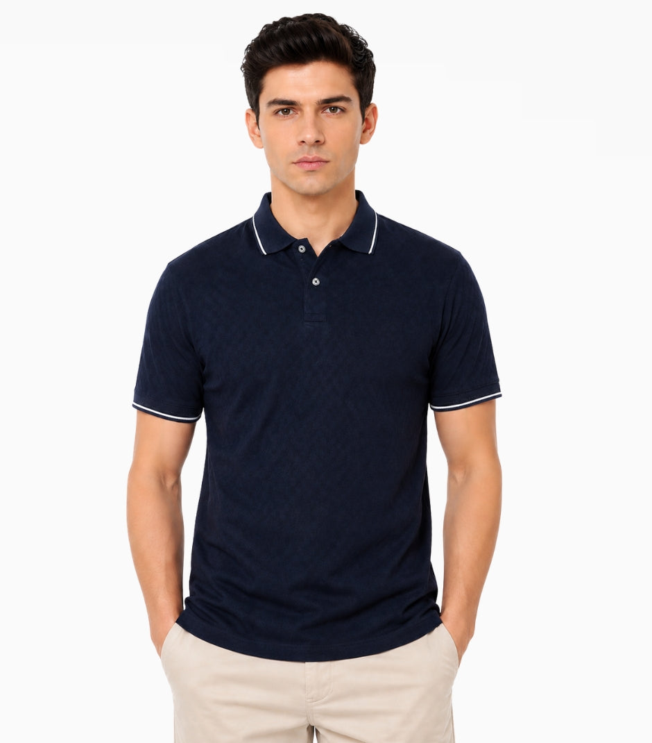 TED BAKER NAVY POLO T-SHIRT
