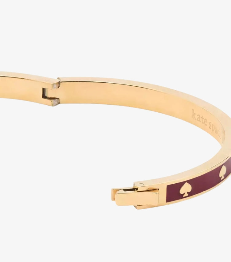 KATE SPADE SPOT THE SPADE ENAMEL HINGED BANGLE BRACELET