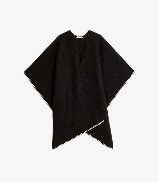 MARK SPENCER BRUSHED WHIPSTICH CAPE SHAWL