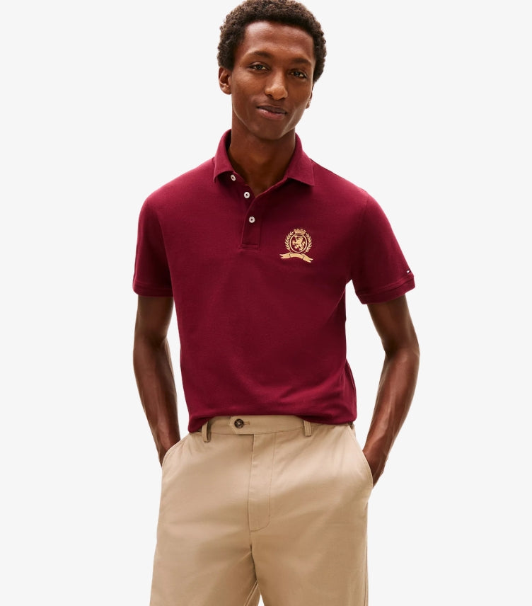 TOMMY HILFIGER REGULAR FIT CREST LOGO PIQUE POLO