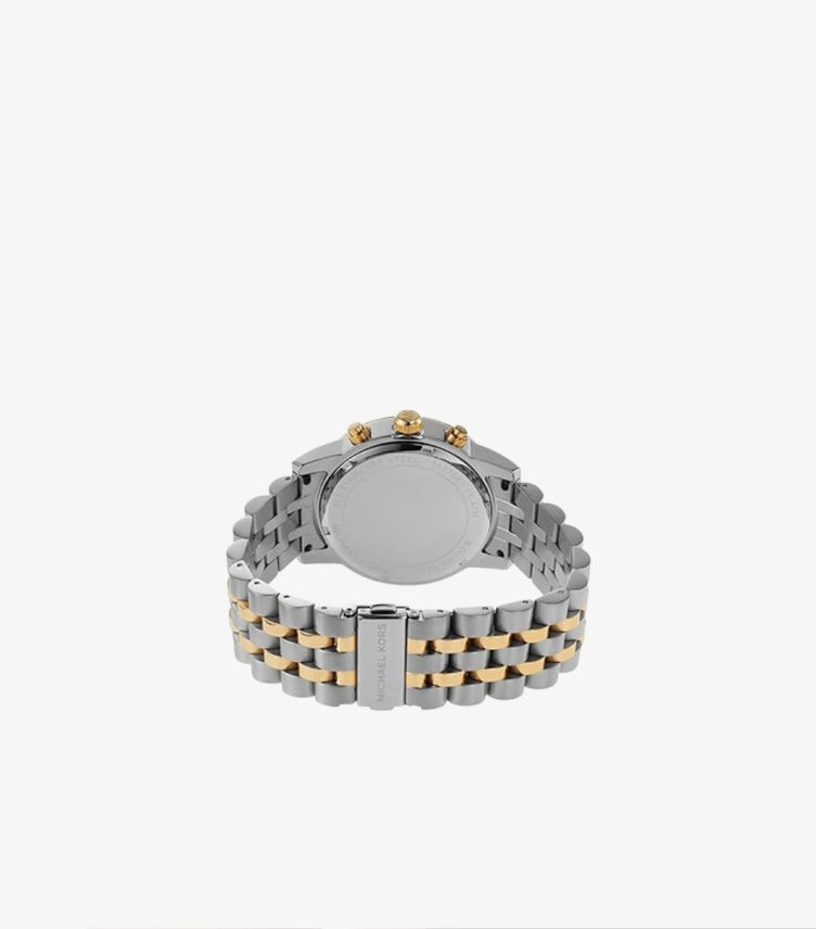 MICHAEL KORS OUTLET OVERSIZED HUTTON TWO-TONE WATCH MK8954