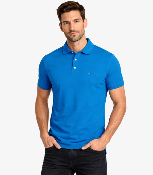TOMMY HILFIGER MEN’S ESSENTIAL MONOGRAM SLIM FIT POLO SHIRT