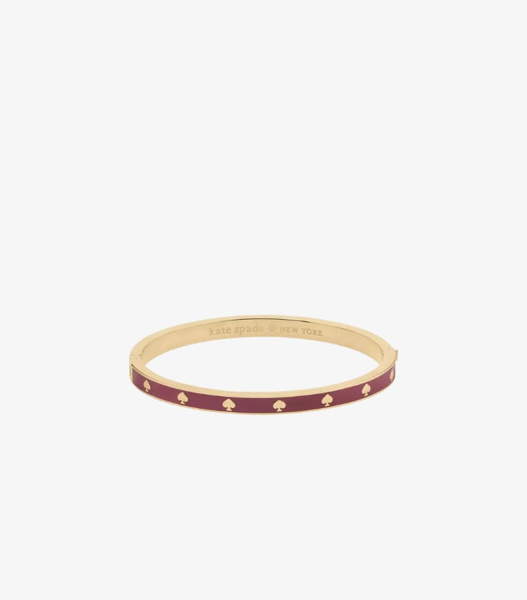 KATE SPADE SPOT THE SPADE ENAMEL HINGED BANGLE BRACELET