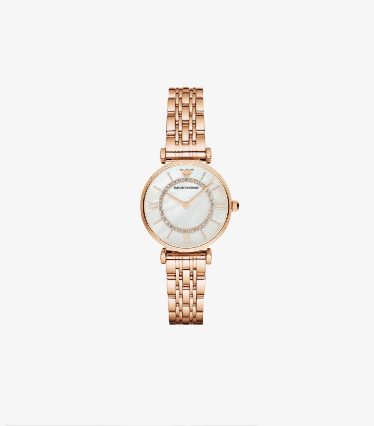 EMPORIO ARMANI WOMEN'S DRESS WATCH WITH STAINLESS STEEL BAND - AR1909