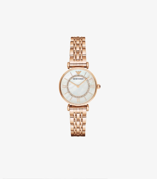 EMPORIO ARMANI WOMEN'S DRESS WATCH WITH STAINLESS STEEL BAND - AR1909