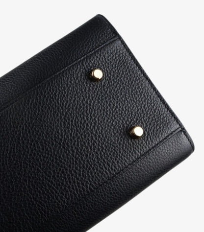 VERSACE LARGE GRAINED CALFSKIN VIRTUS TOP HANDLE SATCHEL