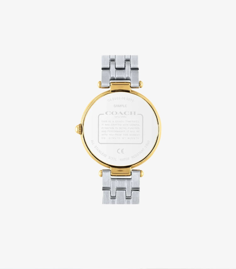 COACH PARK TWO-TONE STAINLESS STEEL SILVER DIAL QUARTZ WATCH - 14503645