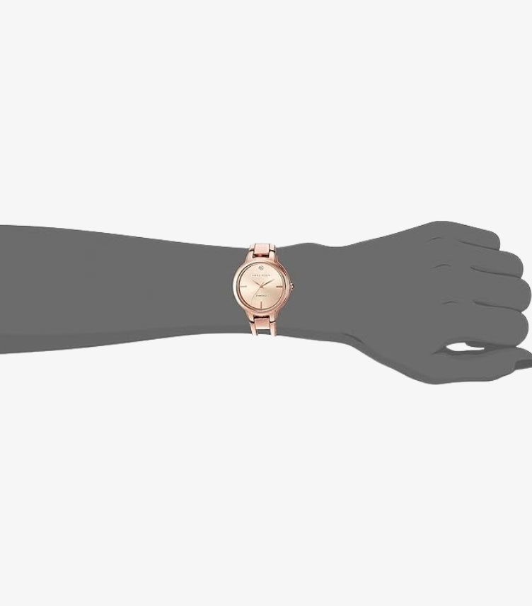 ANNE KLEIN WOMEN’S ROSE GOLD DIAMOND ACCENT BRACELET WATCH AK / 2626RGRG