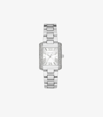 MICHAEL KORS MINI EMERY PAVE SILVER-TONE WATCH