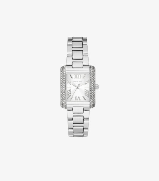 MICHAEL KORS MINI EMERY PAVE SILVER-TONE WATCH MK3289