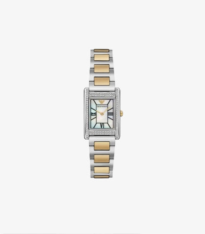 EMPORIO ARMANI TWO-HAND TWO-TONE STAINLESS STEEL WATCH - AR11642