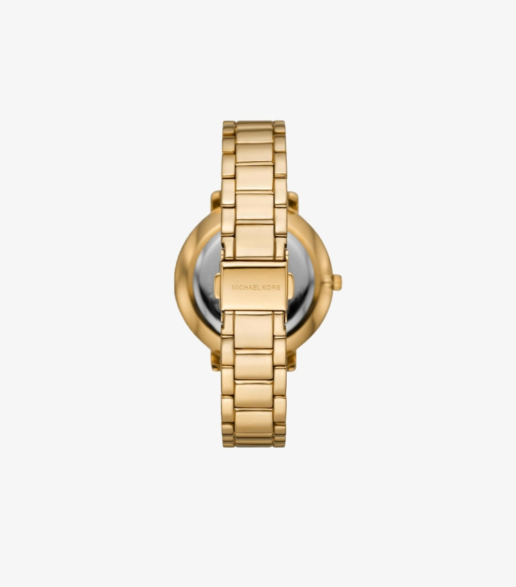 MICHAEL KORS PYPER PAVE GOLD-TONE LOGO WATCH MK4593