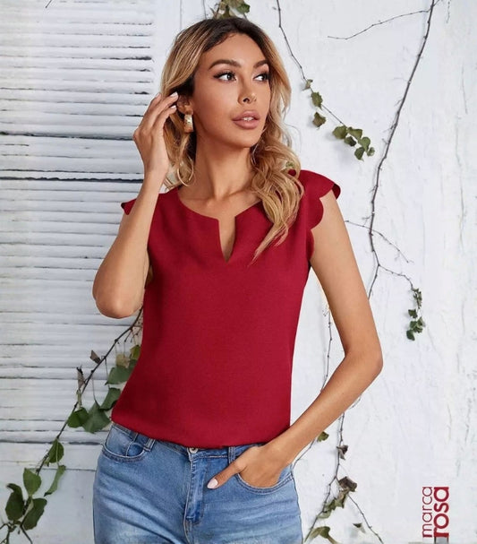 SHEIN WOMEN'S RED SLEEVELESS TOP