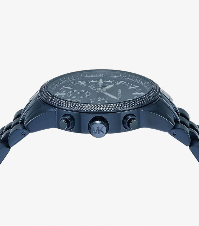 MICHAEL KORS OVERSIZED HUTTON NAVY-TONE WATCH - MK9088