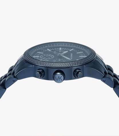 MICHAEL KORS OVERSIZED HUTTON NAVY-TONE WATCH - MK9088