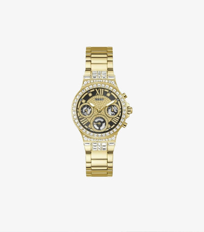 GUESS GOLD STAINLESS STEEL GOLD DIAL QUARTZ WATCH - GW0320L5
