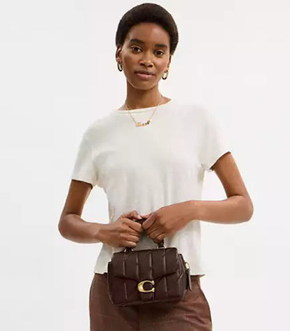 COACH TABBY TOP HANDLE BAG WITH QUILTING