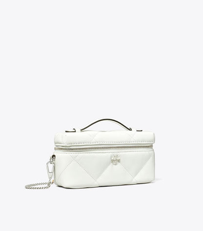 TORY BURCH KIRA DIAMOND QUILT DISTRESSED CHARM VANITY CASE