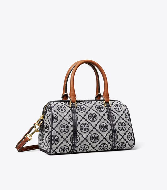 TORY BURCH T MONOGRAM UTILITY MINI BARREL BAG
