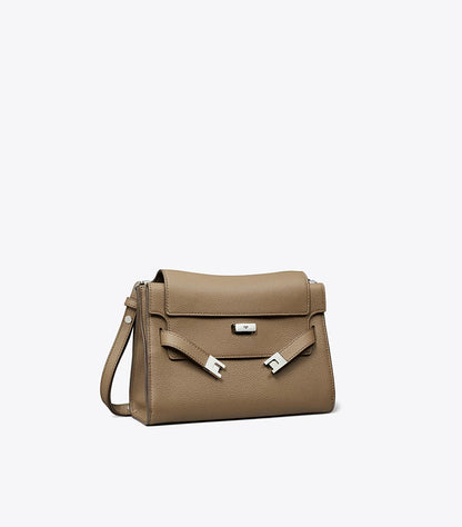 TORY BURCH LEE RADZIWILL PEBBLED SHOULDER BAG